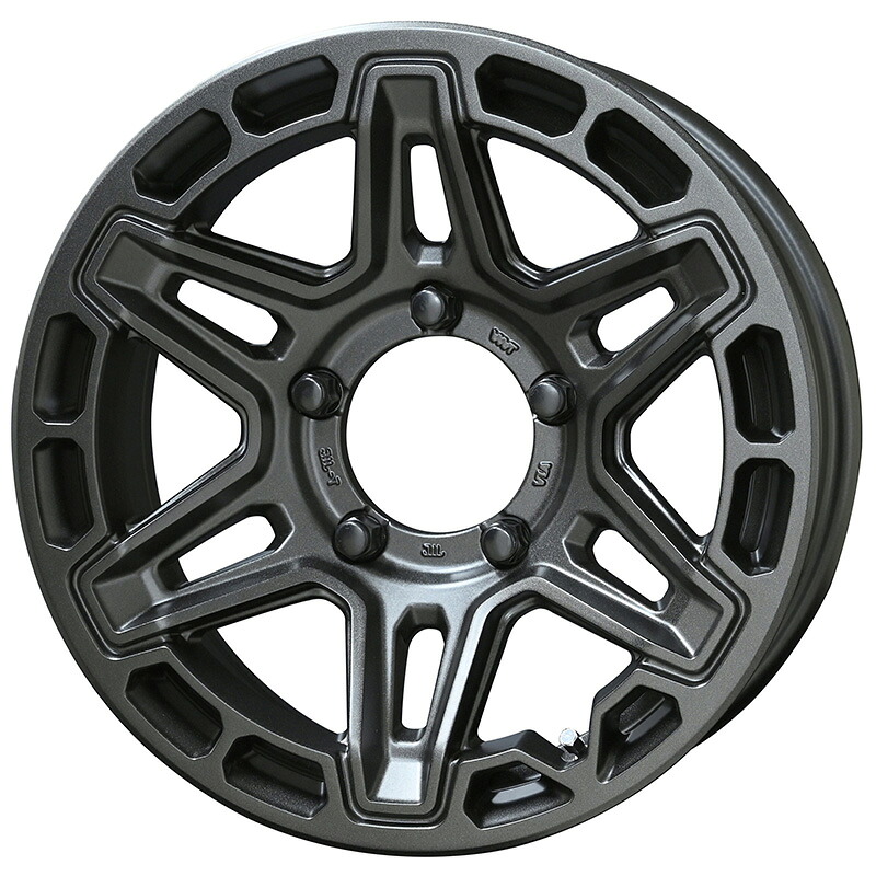 PPX MK6 16×5.5J PCD139.7 5H INSET+22 ハブ径φ108.3 ステルスグレーメタリック16インチ ホイール単品 1本 PPX MK6 共豊 AME|タイヤザウルス