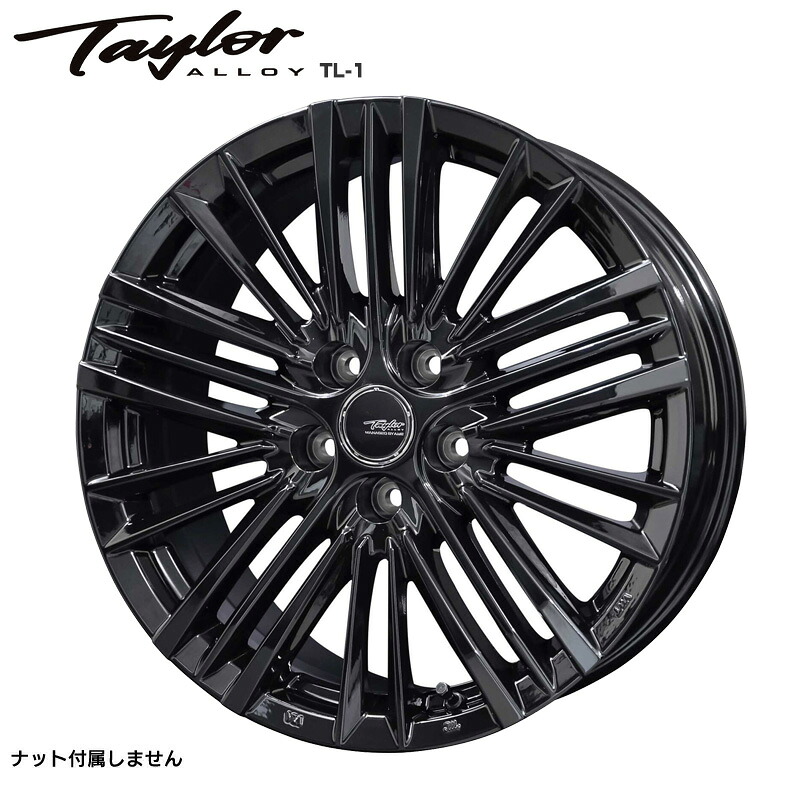 テイラー TL1 18×7.5J PCD114 5H INSET+38 ハブ径φ60 球面座 パウダーコートブラック 18インチ ホイール単品 1本 TAYLOR TL1 共豊 AME|タイヤザウルス