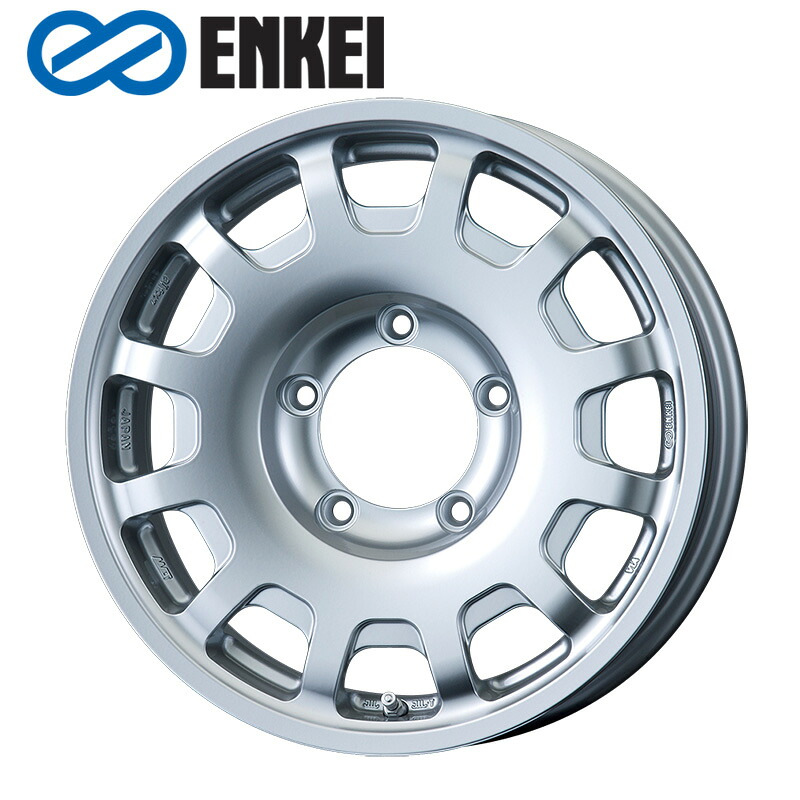 ENKEI all four 16×5.5J PCD139.7 5H INSET+20 ボア径φ108.2 スパークルシルバー SS 16インチ ホイール単品 1本 エンケイ オール フォー|タイヤザウルス
