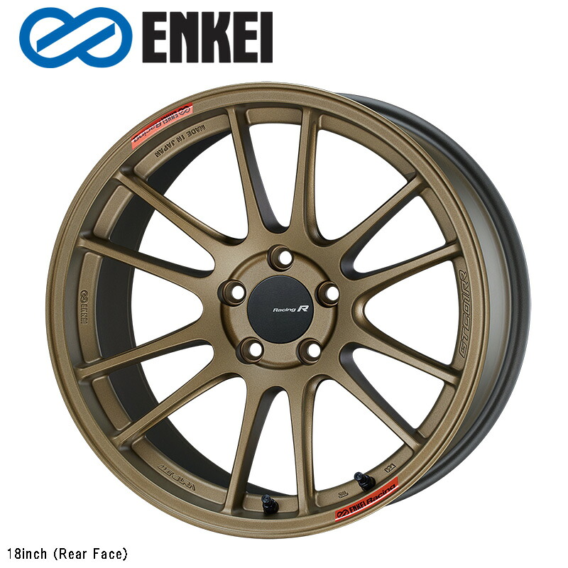 ENKEI GTC01RR 18×8.0J PCD100 5H INSET+45 ボア径φ75 STD FACE:F チタニウム ゴールド (TG) 18インチ ホイール単品 1本 エンケイ レーシング レボリューション