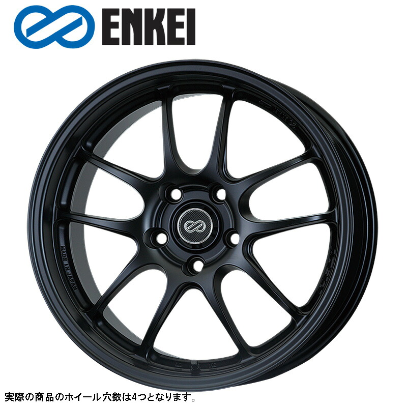 ENKEI PF01 16×6.5J PCD100 4H INSET+42 ボア径φ75 マットブラック (MBK) 16インチ ホイール単品 1本 エンケイ ENKEI パフォーマンスライン PerformanceLine