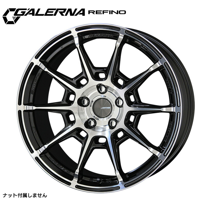 ガレルナ レフィーノ 16×6.5J PCD139.7 6H INSET+38 ハブ径φ106 ブラックポリッシュ 16インチ ホイール単品 1本 GALERNA REFINO 共豊 AME