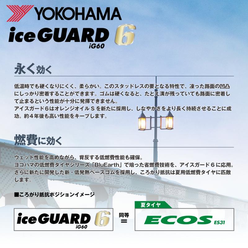 YOKOHAMA R2764 iceGUARD6 スタッドレスタイヤ 60R16 205 スタッドレス