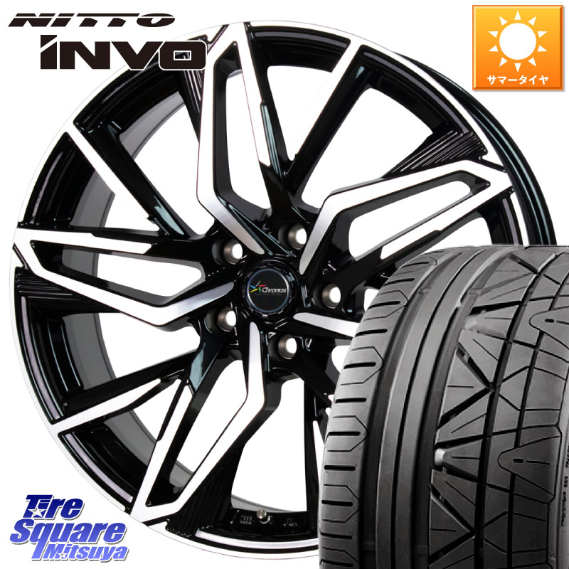HotStuff Chronus CH-112 クロノス CH112 ホイール 19インチ 19 X 7.5J +48 5穴 114.3 NITTO INVO インボ ニットー サマータイヤ 225/40R19 90系ノア ヴォクシー 60系プリウス ヤリスクロス P15キックス CX-3 レヴォーグ RC系オデッセイ前期