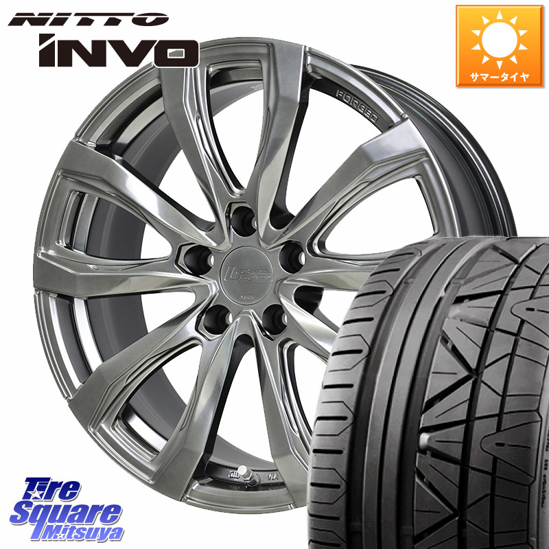 NITTO INVO インボ ニットー サマータイヤ 225/40R19HotStuff シュティッヒ レグザス FORGED FS-01 平座仕様(レクサス・トヨタ専用) 鍛造ホイール 19インチ 19X8.0J 42 5穴 114.3 クラウンハイブリッド クラウンマジェスタ クラウンアスリート マークX クラウンロイヤ｜タイヤスクエアミツヤ