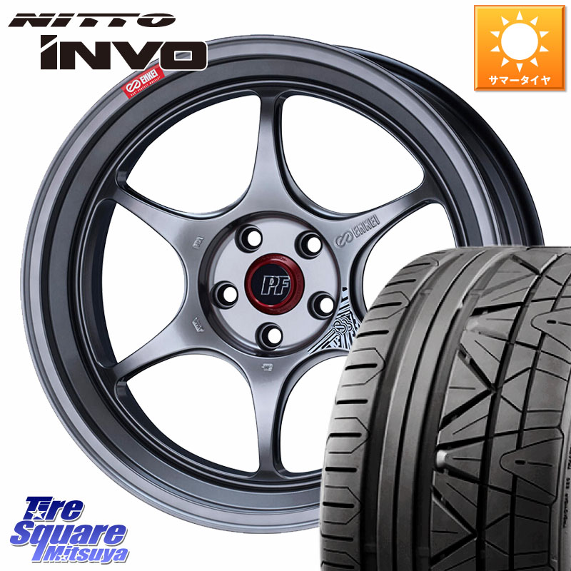 ENKEI エンケイ PerformanceLine PF06 シルバー ホイール 19インチ 19 X 8.5J +42 5穴 114.3 NITTO INVO インボ ニットー サマータイヤ 245/40R19