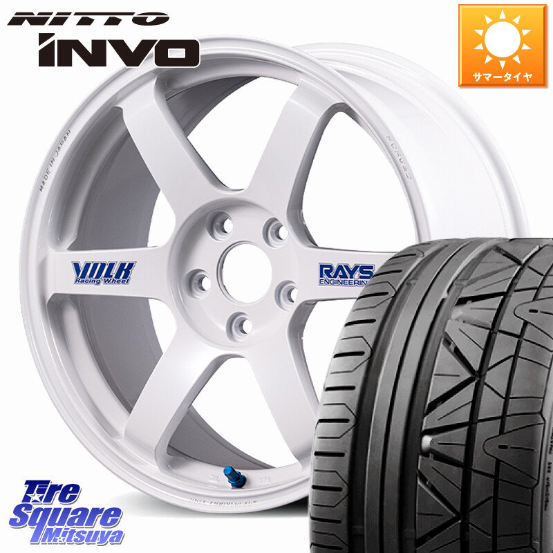 NITTO INVO インボ ニットー サマータイヤ 255/35R19RAYS 【欠品次回3~4月】 VOLK RACING TE37 SAGA S-plus 30th STICKER Ver ホイール 19インチ 19X9.5J(VAB 4POT) 45 5穴 114.3 WRX STI｜タイヤスクエアミツヤ