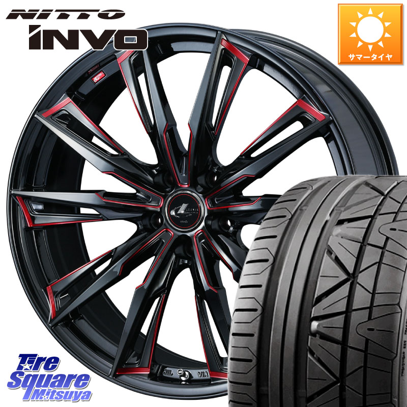 NITTO INVO インボ ニットー サマータイヤ 255/45R20WEDS LEONIS レオニス GX RED ウェッズ ホイール 20インチ 20X8.5J 35 5穴 114.3 アウトランダーPHEV Escape｜タイヤスクエアミツヤ
