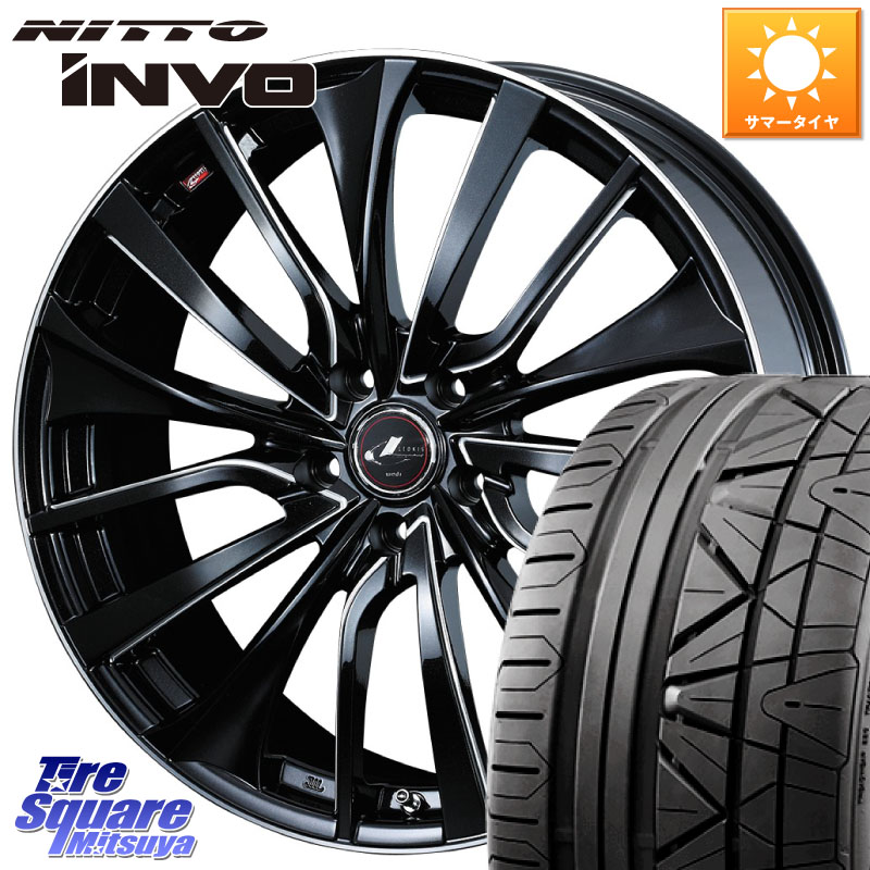 WEDS 36371 レオニス VT ウェッズ Leonis PBKSC ホイール 19インチ 19 X 7.5J +53 5穴 114.3 NITTO INVO インボ ニットー サマータイヤ 225/40R19 WR-V CX-3 レヴォーグ