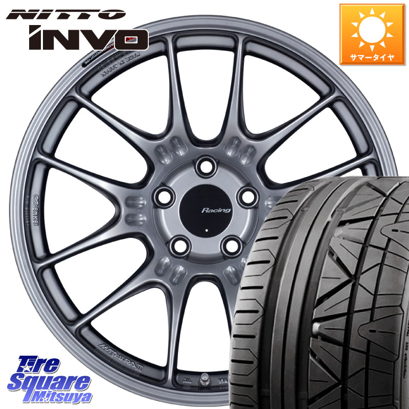 ENKEI エンケイ RACING GTC02 シルバー ホイール 19インチ 19 X 7.5J +45 5穴 114.3 NITTO INVO インボ ニットー サマータイヤ 225/45R19 RV系ヴェゼル RC系オデッセイ後期 CX-30 MX-30