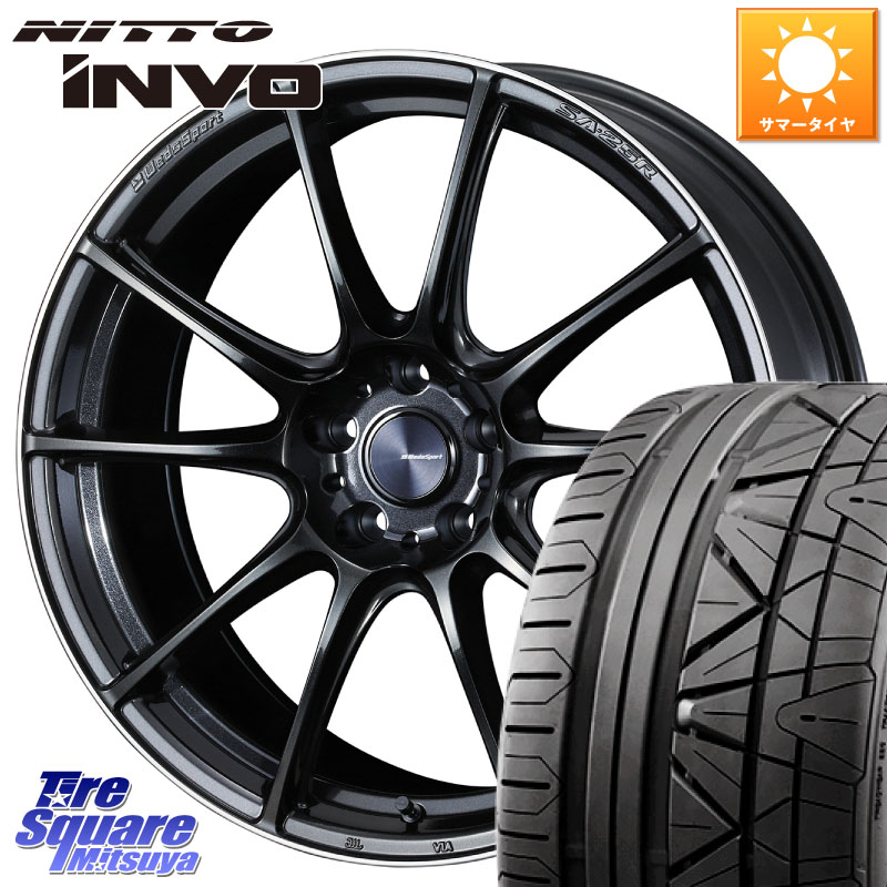 WEDS SA-25R ウェッズ スポーツ ホイール 19インチ 19 X 8.0J +45 5穴 114.3 NITTO INVO インボ ニットー サマータイヤ 235/35R19 90系ノア ヴォクシー プリウスアルファ FL系シビック