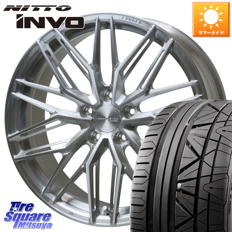 HotStuff TSF-03 BRS トラフィックスターフォージド 19インチ 19 X 8.0J +42 5穴 114.3 NITTO INVO インボ ニットー サマータイヤ 225/45R19 10系カローラクロス