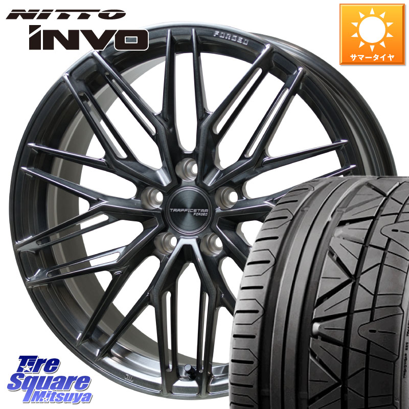 HotStuff TSF-03 BRSC トラフィックスターフォージド 19インチ 19 X 8.0J +42 5穴 114.3 NITTO INVO インボ ニットー サマータイヤ 245/40R19 10系カローラクロス