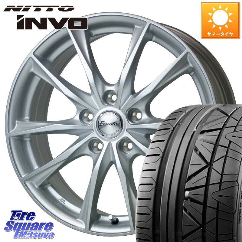 HotStuff エクシーダー E06 ホイール 19インチ 19 X 8.0J +42 5穴 114.3 NITTO INVO インボ ニットー サマータイヤ 235/35R19 プリウスアルファ