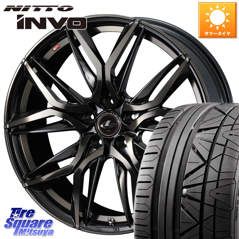 WEDS 40853 レオニス LEONIS LM PBMCTI 20インチ 20 X 8.5J +52 5穴 114.3 NITTO INVO インボ ニットー サマータイヤ 245/45R20 BT5レガシィアウトバック
