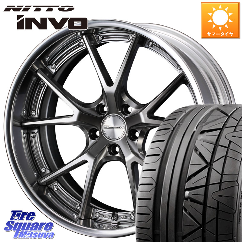 WEDS MAVERICK 905S PS S-LoDisk 19インチ 2ピース 19 X 8.0J +54 5穴 114.3 NITTO INVO インボ ニットー サマータイヤ 225/45R19 RV系ヴェゼル