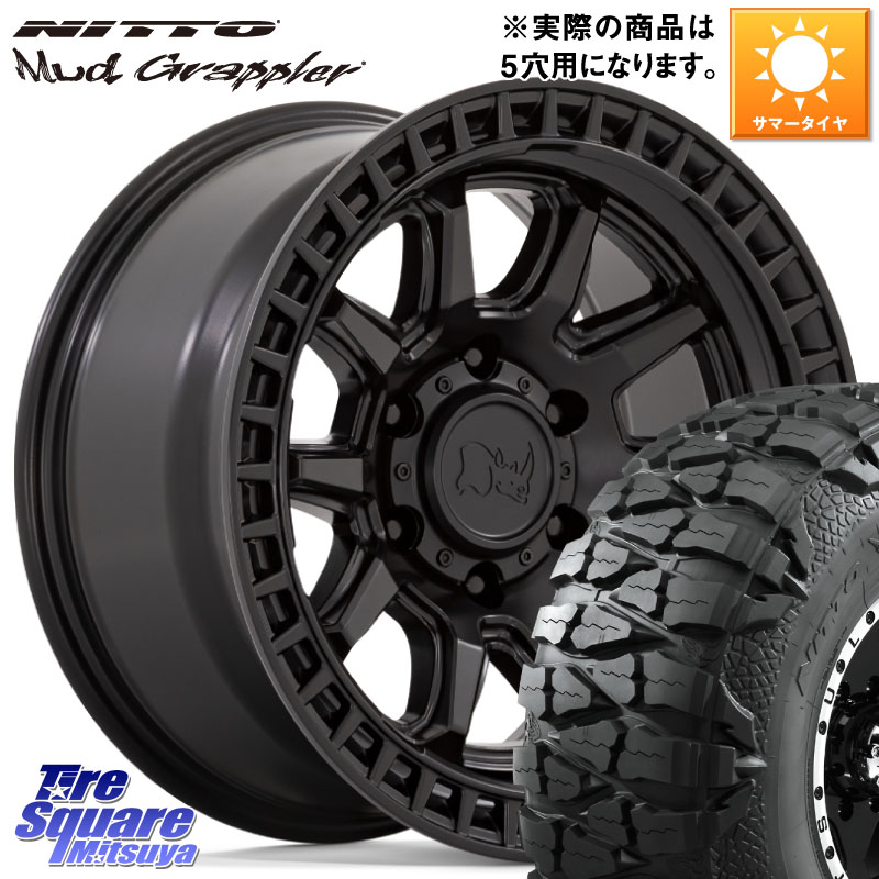 BLACK RHINO CALICO カリコ ホイール 17インチ ブラックライノ 17 X 8.5J +0 5穴 127 NITTO ニットー Mud Grappler マッドグラップラー サマータイヤ 37X/13.50R17 クライスラー ジープ ラングラー JK系 クライスラー ジープ ラングラー JL系