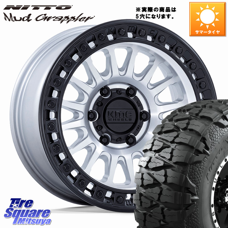 KMC KM552 IMS ※インセット-10 ホイール 17インチ 17 X 8.5J +0 5穴 127 NITTO ニットー Mud Grappler マッドグラップラー サマータイヤ 35X12.5R17 35X/12.50R17 クライスラー ジープ ラングラー JK系 クライスラー ジープ ラングラー JL系