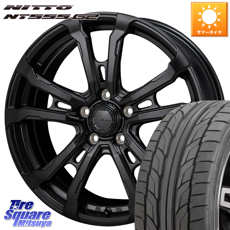 MONZA HI-BLOCK VILAS 17インチ 17 X 7.0J +48 5穴 114.3 NITTO ニットー NT555 G2 サマータイヤ 215/50R17 プリウスアルファ リーフ FL系シビック MAZDA3 レヴォーグ