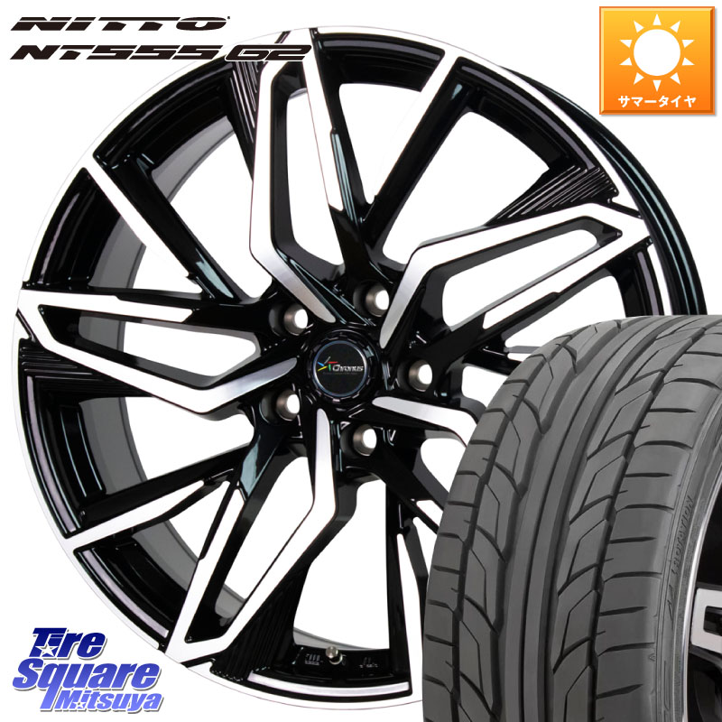 HotStuff Chronus CH-112 クロノス CH112 ホイール 18インチ 18 X 7.0J +48 5穴 114.3 NITTO ニットー NT555 G2 サマータイヤ 235/50R18 50系エスティマ
