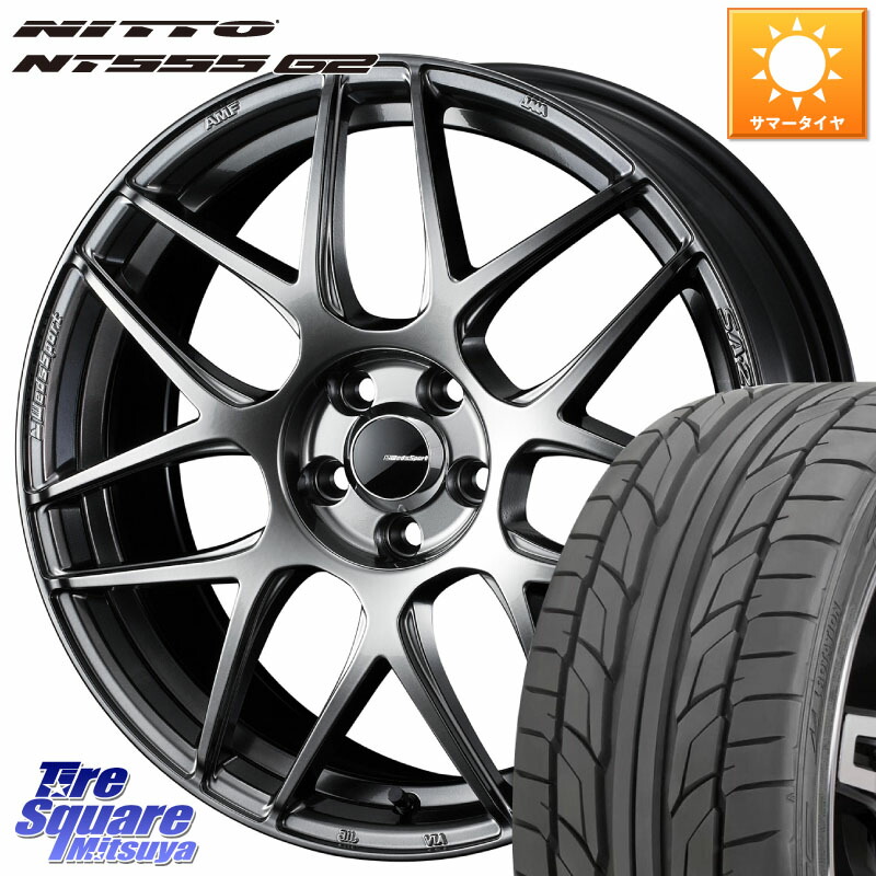 WEDS SA-27R PSB ウェッズ スポーツ ホイール 19インチ 19 X 8.0J +45 5穴 114.3 NITTO ニットー NT555 G2 サマータイヤ 245/35R19 WRX S4(VBH)