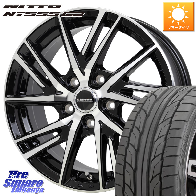 HotStuff ラフィット LW06-2 LW-06-2 ホイール 18インチ 18 X 7.0J +38 5穴 114.3 NITTO ニットー NT555 G2 サマータイヤ 215/45R18 90系ノア ヴォクシー プリウスアルファ リーフ