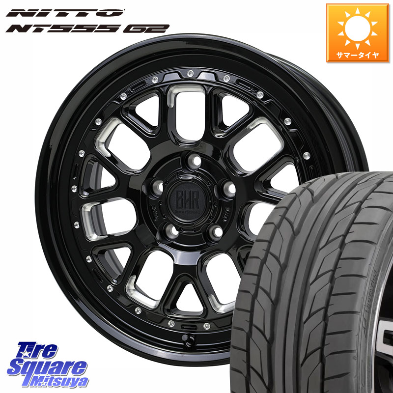 HotStuff BARKLEY HARDROCK HURON ハードロック ヒューロン ホイール 17インチ 17 X 7.0J +38 5穴 114.3 NITTO ニットー NT555 G2 サマータイヤ 215/50R17 プリウスアルファ リーフ