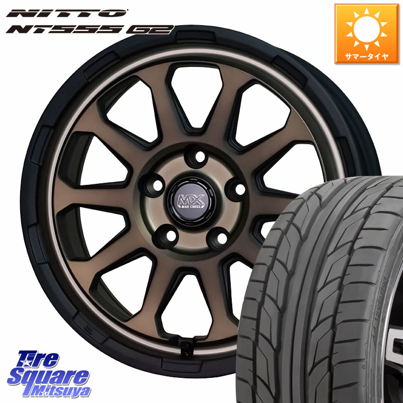 NITTO ニットー NT555 G2 サマータイヤ 215/50R17HotStuff マッドクロス レンジャー ブロンズ ホイール 17インチ 17X7.0J 45 5穴 114.3 MAZDA3 レヴォーグ ZE1リーフ プリウスアルファ ジェイド シビック インサイト レヴォーグ LEVORG アクセラ MAZDA｜タイヤスクエアミツヤ