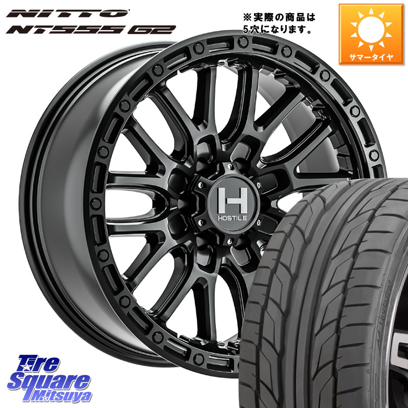 HOSTILE H135 RIDGE CREST JP SPEC ホイール 17インチ◇参考画像 17 X 8.0J +38 5穴 114.3 NITTO ニットー NT555 G2 サマータイヤ 215/50R17
