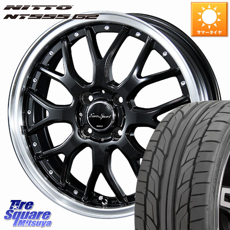 BLEST EuroSport Type815 ホイール 18インチ 18 X 7.0J +42 4穴 100 NITTO ニットー NT555 G2 サマータイヤ 215/35R18 アクアクロスオーバー