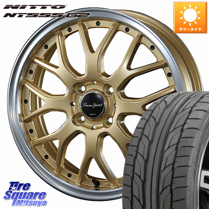 BLEST EuroSport Type815 ホイール 18インチ 18 X 7.0J +42 4穴 100 NITTO ニットー NT555 G2 サマータイヤ 215/35R18 アクアクロスオーバー