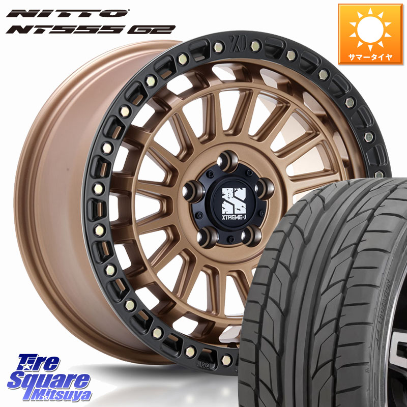 NITTO ニットー NT555 G2 サマータイヤ 225/40R18MLJ XJ08 XTREME-J ホイール 18インチ 18X8.0J 40 5穴 114.3 シビック IS レクサス インサイト|タイヤスクエアミツヤ