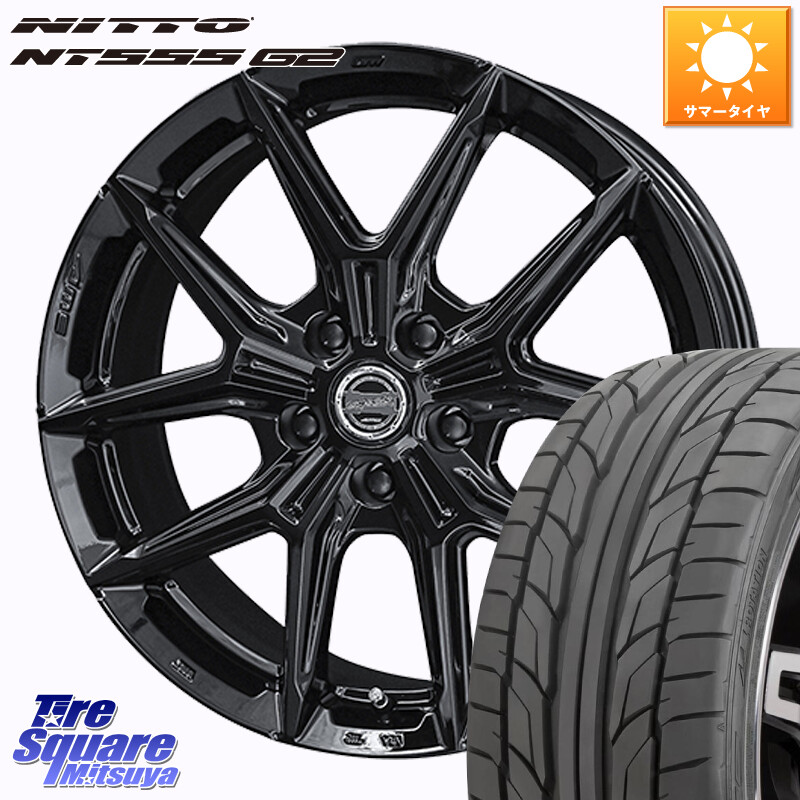 NITTO ニットー NT555 G2 サマータイヤ 235/35R20KYOHO SMACK IG-TEC スマック ホイール 20インチ グロスブラック 20X8.0J 42 5穴 114.3 70系カムリ アコード｜タイヤスクエアミツヤ