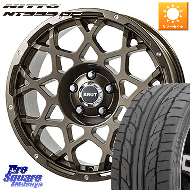 NITTO ニットー NT555 G2 サマータイヤ 215/40R18BRUT ブルート BR-55 BR55 ホイール 18インチ 18X8.0J 40 5穴 114.3 カローラルミオン|タイヤスクエアミツヤ