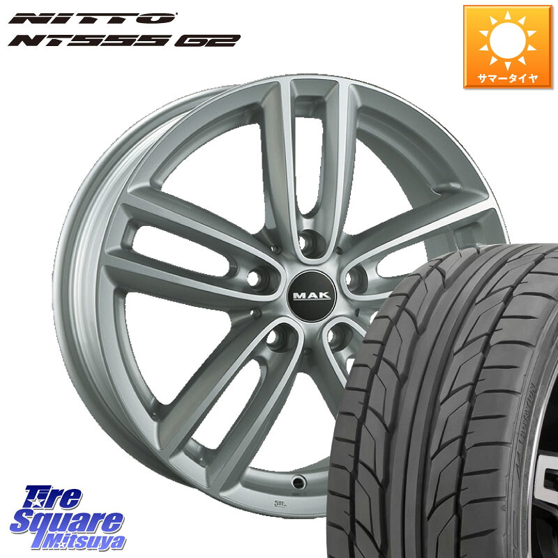 NITTO ニットー NT555 G2 サマータイヤ 205/45R17阿部商会 MAK OXFORD ホイール 17インチ 17X7.0J(MINI F55 F56 F57) 54 5穴 112 MINI ミニ F55 F56 F57|タイヤスクエアミツヤ