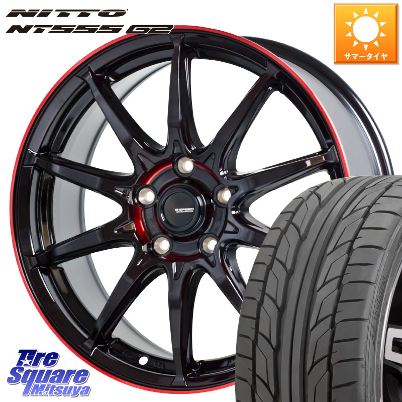HotStuff 軽量設計 G.SPEED P-05R P05R RED ホイール 18インチ 18 X 7.0J +48 5穴 114.3 NITTO ニットー NT555 G2 サマータイヤ 235/50R18 50系エスティマ