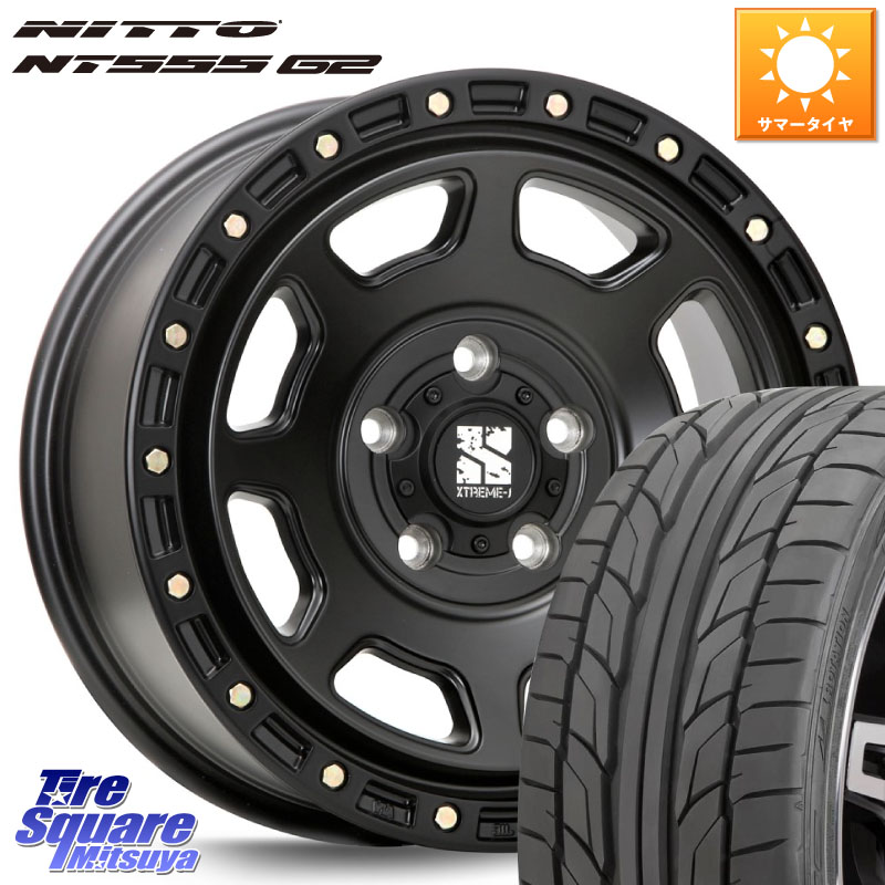 MLJ XJ07 XTREME-J BK ホイール 18インチ 18 X 8.0J +40 5穴 114.3 NITTO ニットー NT555 G2 サマータイヤ 235/50R18 30系アルファード 30系ヴェルファイア 20系アルファード