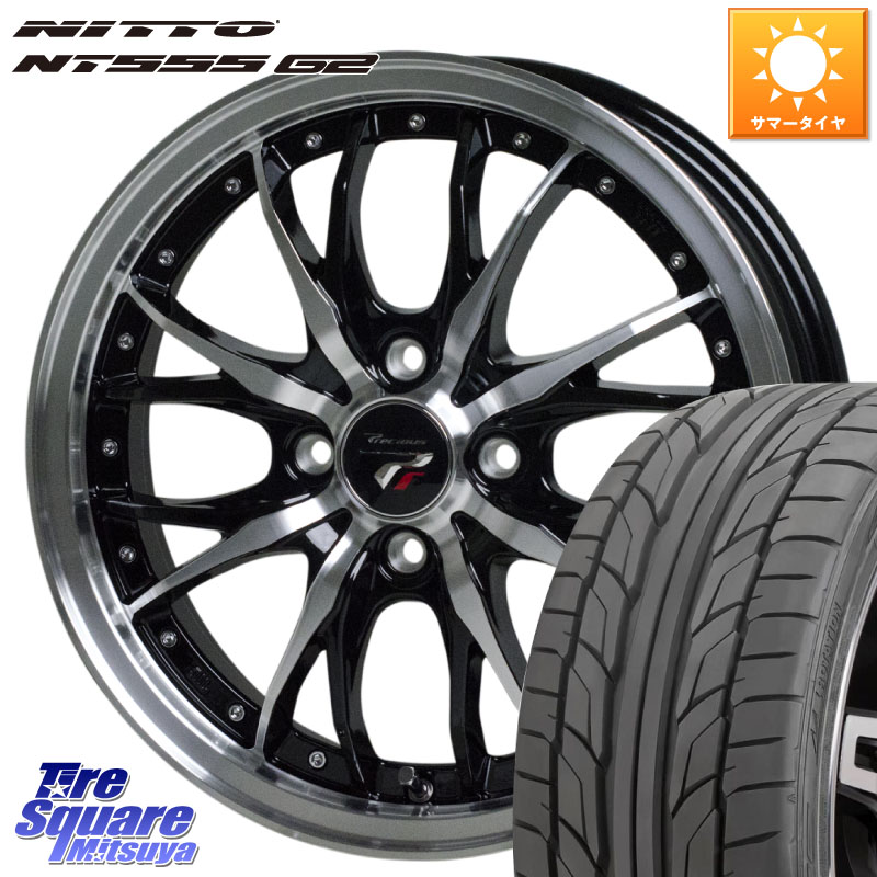 HotStuff Precious プレシャス HM3 HM-3 4H BKP 17インチ 17 X 6.5J +45 4穴 100 NITTO ニットー NT555 G2 サマータイヤ 215/45R17 FITクロスター