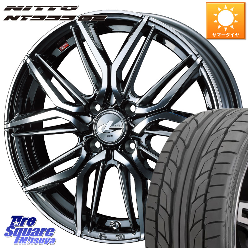 NITTO ニットー NT555 G2 サマータイヤ 215/45R17WEDS 40800 レオニス LEONIS LM BMCMC 17インチ 17X6.5J 42 4穴 100 アクア|タイヤスクエアミツヤ