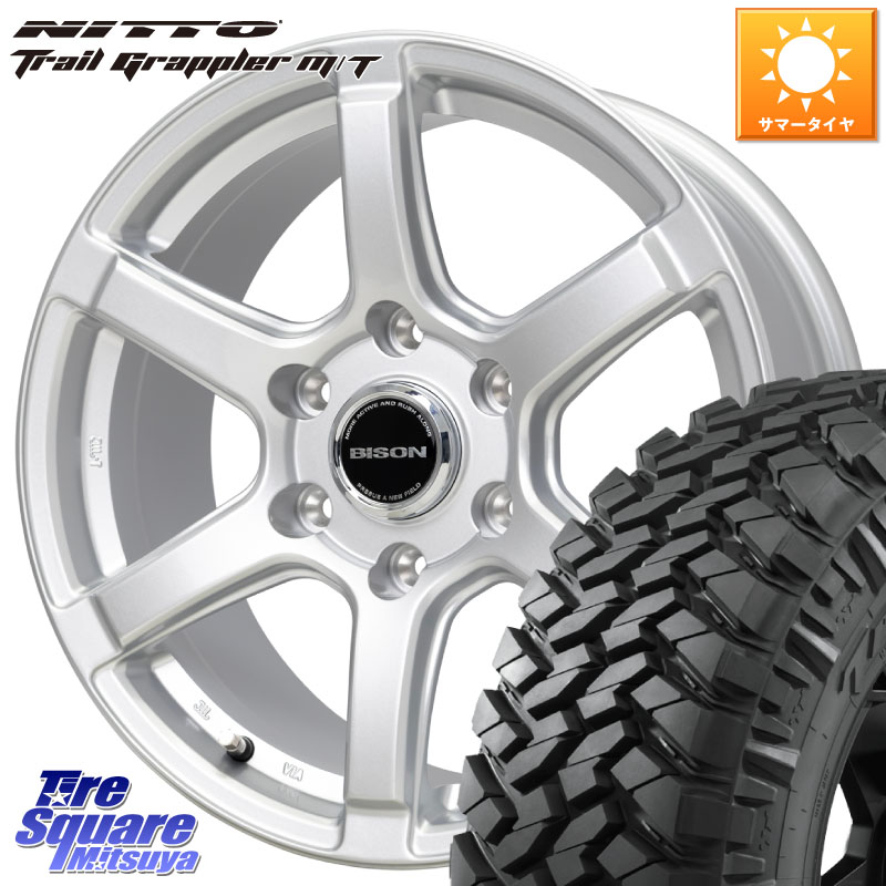 NITTO ニットー トレイルグラップラー M/T TRAIL GRAPPLER サマータイヤ 265/70R17HotStuff BISON BN-04 BN04 バイソン ホイール 17インチ 17X7.5J 28 6穴 139.7 トライトン ランドクルーザー プラド カスタムサイズ FJクルーザー|タイヤスクエアミツヤ