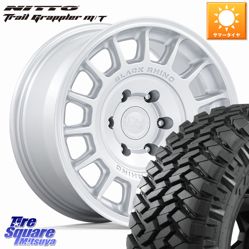 NITTO ニットー トレイルグラップラー M/T TRAIL GRAPPLER サマータイヤ 265/70R17BLACK RHINO VOLL ボル シルバー ホイール 17インチ ブラックライノ 17X8.5J 25 6穴 139.7 ランドクルーザーFJ トライトン ランドクルーザー プラド カスタムサイズ｜タイヤスクエアミツヤ 177,195円