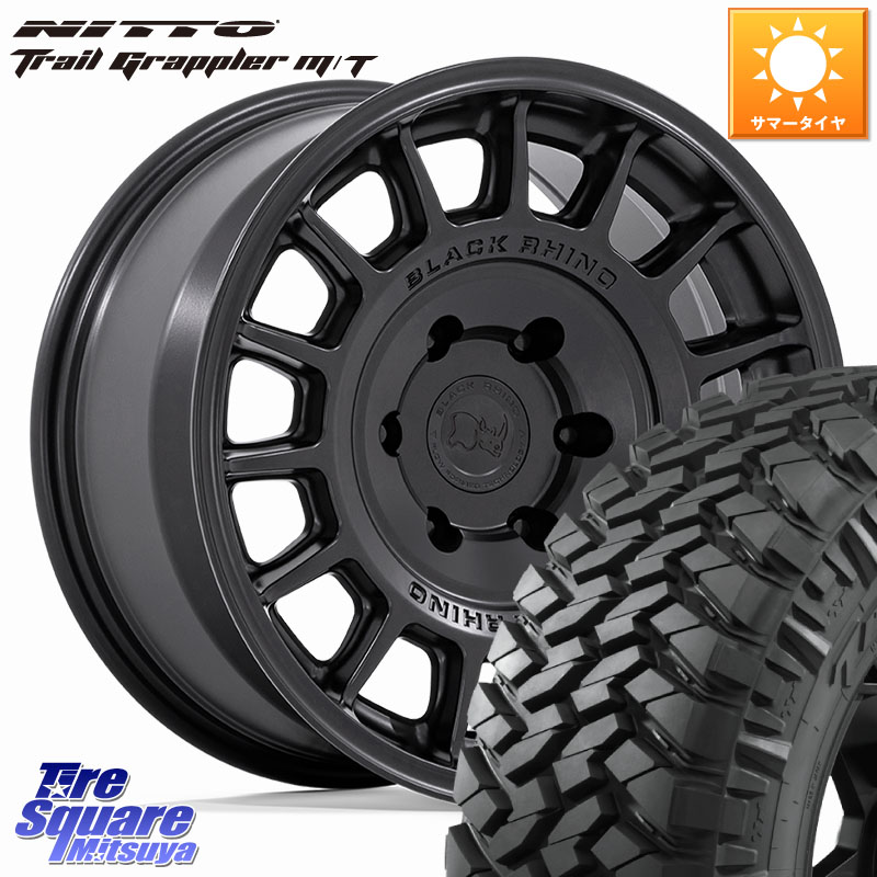 NITTO ニットー トレイルグラップラー M/T TRAIL GRAPPLER サマータイヤ 265/70R17BLACK RHINO VOLL ボル ブラック ホイール 17インチ ブラックライノ 17X8.5J 25 6穴 139.7 ランドクルーザーFJ トライトン ランドクルーザー プラド カスタムサイズ|タイヤスクエアミツヤ