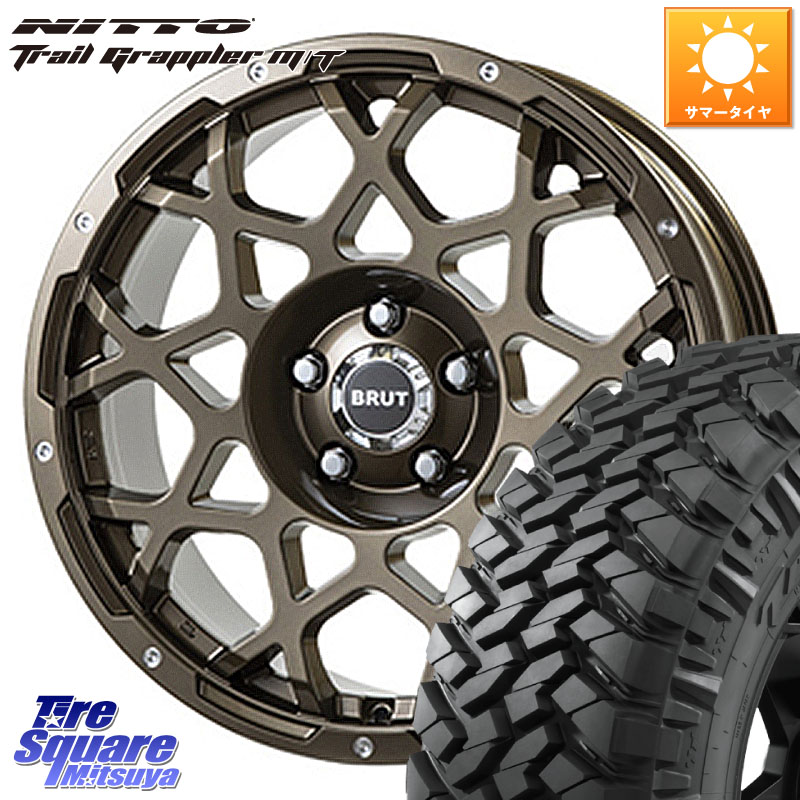 BRUT ブルート BR-55 BR55 ホイール 18インチ 18 X 8.0J +43 5穴 127 NITTO ニットー トレイルグラップラー M/T TRAIL GRAPPLER サマータイヤ 285/65R18 クライスラー ジープ ラングラー JK系 クライスラー ジープ ラングラー JL系