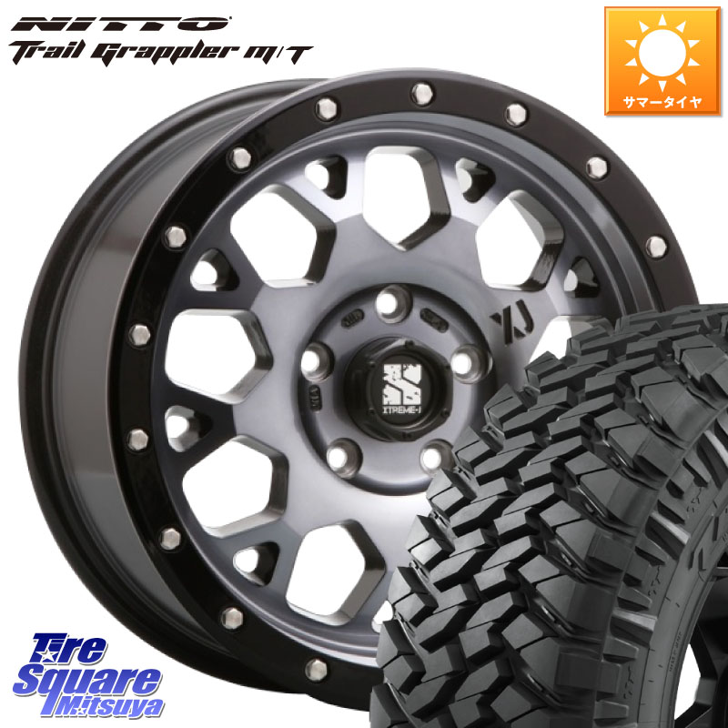 NITTO ニットー トレイルグラップラー M/T TRAIL GRAPPLER サマータイヤ 265/75R16MLJ XJ04 XTREME-J エクストリームJ ホイール 16インチ 16X8.0J 18 6穴 139.7 FJクルーザー｜タイヤスクエアミツヤ