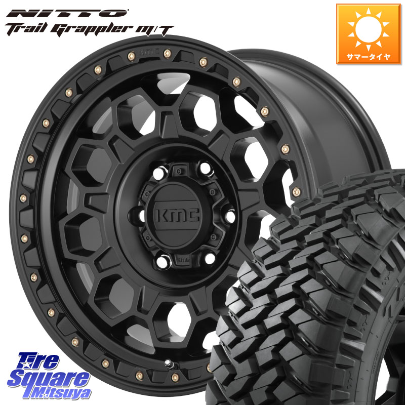 NITTO ニットー トレイルグラップラー M/T TRAIL GRAPPLER サマータイヤ 35X12.5R17 35X/12.50R17KMC KM545 Trek Black ホイール 17インチ 17X9.0J 0 5穴 127 クライスラー ジープ ラングラー JK系 クライスラー ジープ ラングラー JL系|タイヤスクエアミツヤ