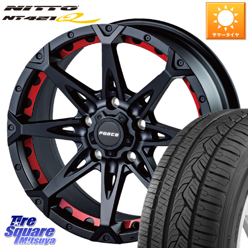 FORCE フォース DENALI デナリー BK 17インチ 17 X 7.5J +38 5穴 114.3 NITTO ニットー NT421Q サマータイヤ 225/55R17