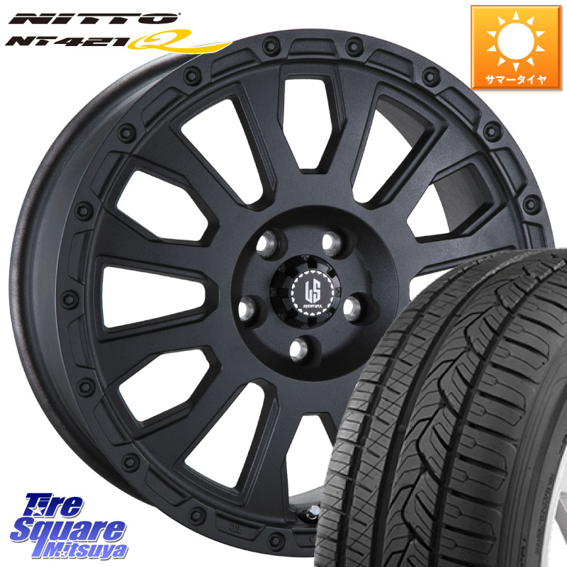 阿部商会 LA STRADA AVENTURA アヴェンチュラ BK 17インチ 17 X 7.5J(MINI F60) +50 5穴 112 NITTO ニットー NT421Q サマータイヤ 225/55R17 MINI ミニ クロスオーバー F60