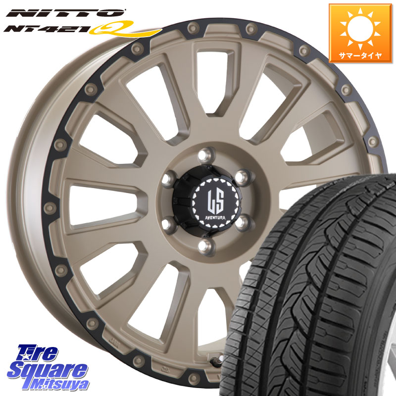 NITTO ニットー NT421Q サマータイヤ 265/60R18阿部商会 LA STRADA AVENTURA アヴェンチュラ GAR 18インチ 18X7.5J 38 6穴 139.7 トライトンGSR|タイヤスクエアミツヤ