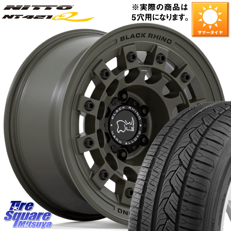 BLACK RHINO FUJI フジ ホイール 17インチ ブラックライノ 17 X 8.0J +30 5穴 114.3 NITTO ニットー NT421Q サマータイヤ 225/60R17