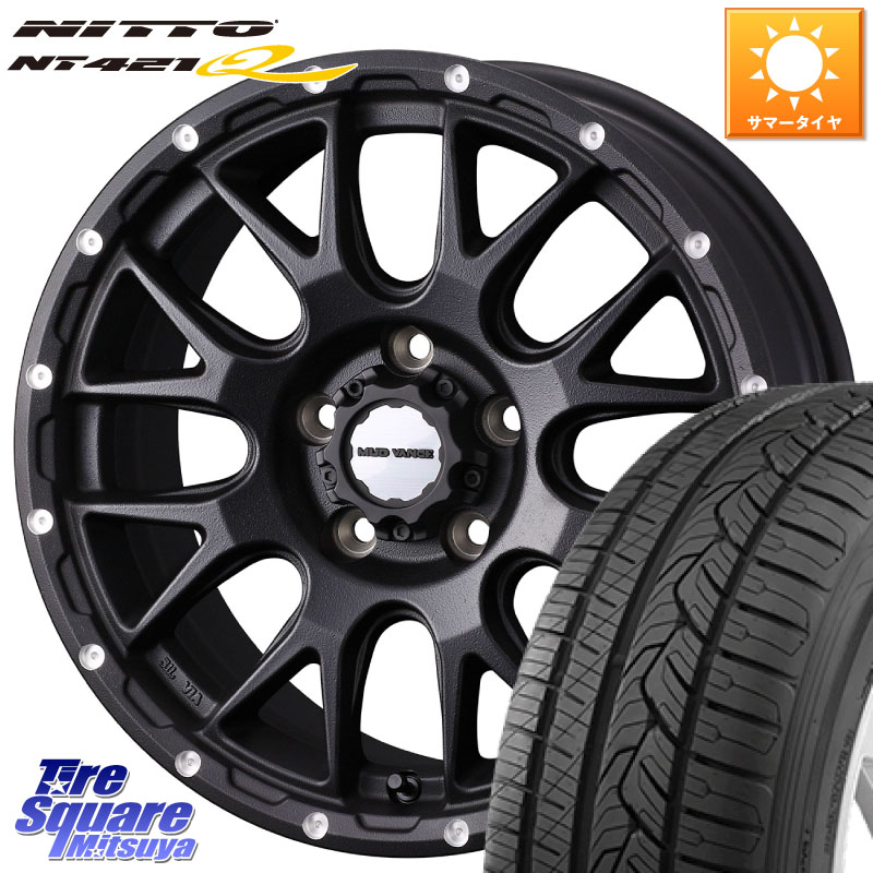 WEDS 41130 マッドヴァンス MUD VANCE 08 BK ホイール 17インチ 17 X 7.0J +38 5穴 114.3 NITTO ニットー NT421Q サマータイヤ 215/60R17 10系カローラクロス 20系アルファード
